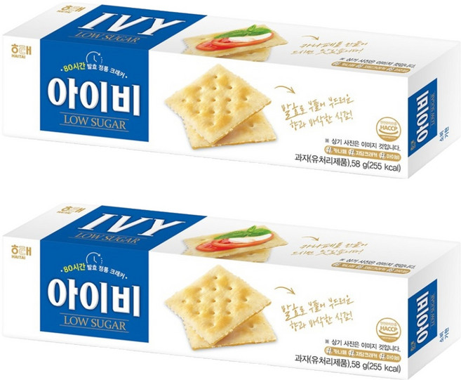 해태제과 아이비, 58g, 2개