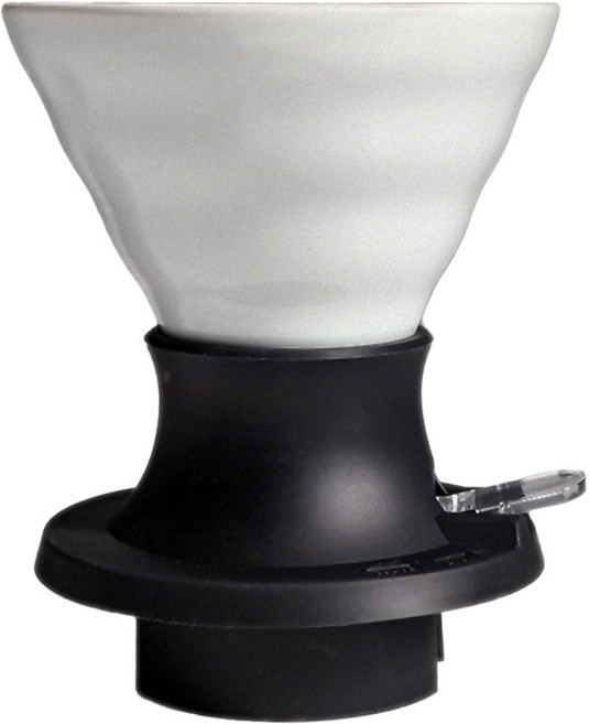 HARIO 好璃奧 SWITCH 磁石浸漬式02有田燒濾杯 200ml 附錐形白色V60濾紙 40張, 白色, 1個