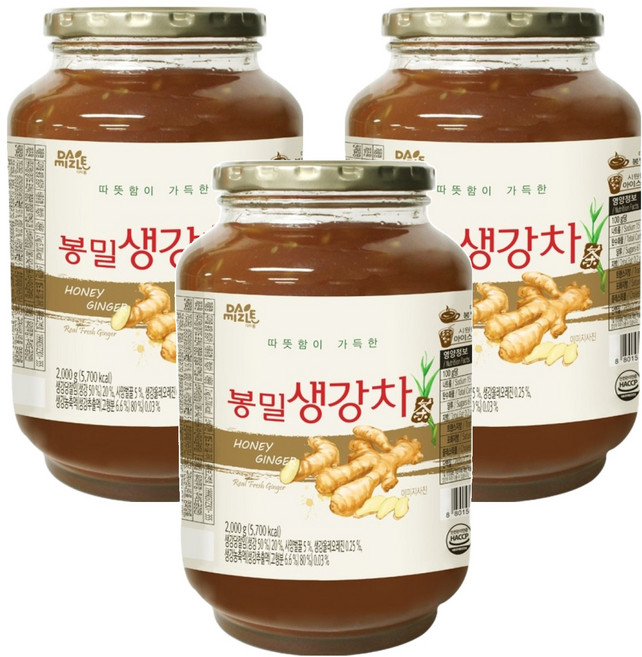 다미즐 봉밀 생강차, 2kg, 1개입, 3개