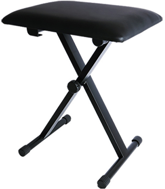 토이게이트 4단높이조절 다용도 휴대용 접이식 악기 의자, 블랙, 1개