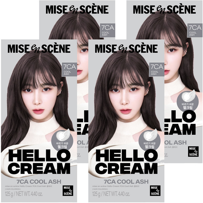 mise en scene 魅尚萱 新 Hello Cream 染髮劑, 冷灰色, 4個