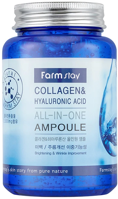 팜스테이 콜라겐 & 히아루론산 올인원 앰플, 250ml, 1개 - 쿠팡