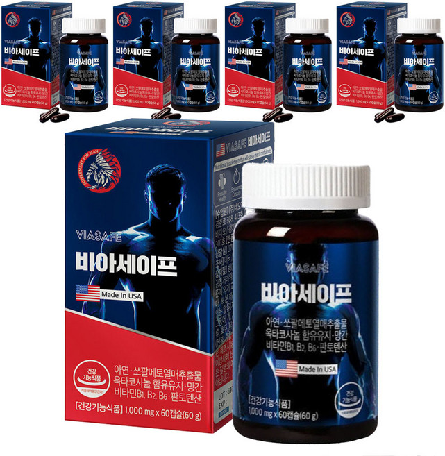 유앤티바이오 비아세이프, 60정, 5개