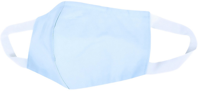 Osun 3D立體3層防水運動透氣布口罩 成人用 台灣製 CE322, 淡藍色, 1入, 1片
