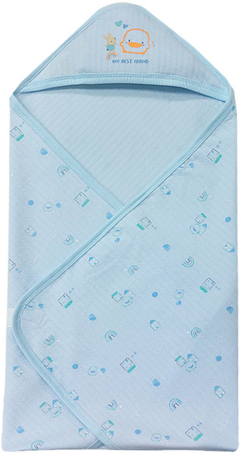 PiYOPiYO 黃色小鴨 夏季紗布印花包巾 單面針織 輕薄柔軟 親膚透氣 一巾多種用途