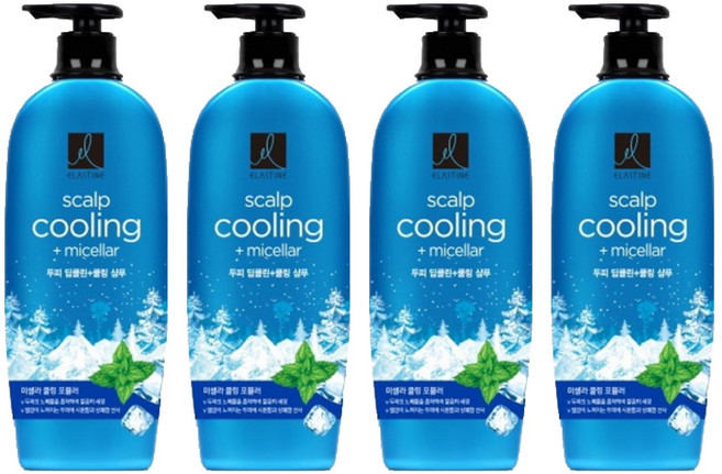 엘라스틴 두피딥클린 쿨링 샴푸 시트러스 자몽향, 680ml, 4개