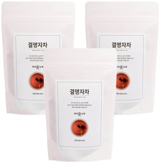 청년농원 저온가공 결명자차 삼각티백, 1g, 50개입, 3개