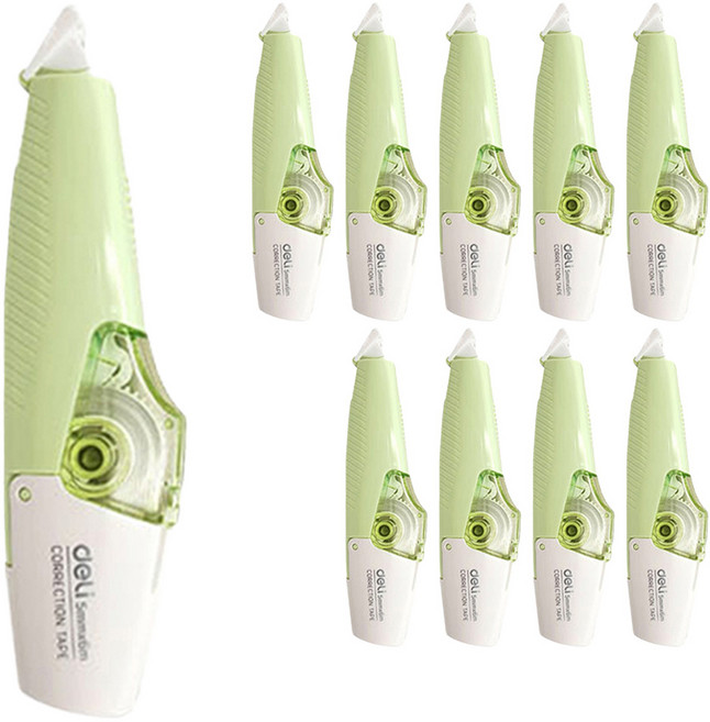 델리 수정테이프 5mm x 6m, 마카롱그린, 10개