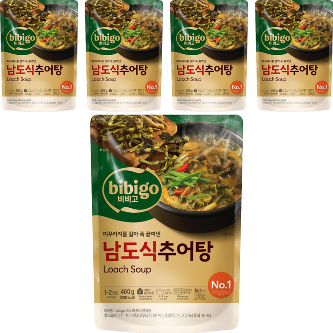 비비고 남도식 추어탕, 460g, 5개