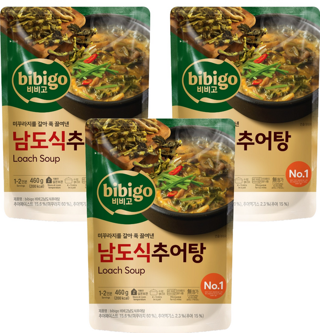 비비고 남도식 추어탕, 460g, 3개