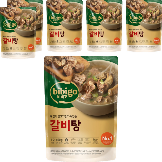 비비고 갈비탕, 400g, 6개