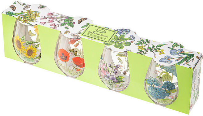 포트메리온 보타닉가든 유리컵 4종 세트, 혼합색상, 1세트