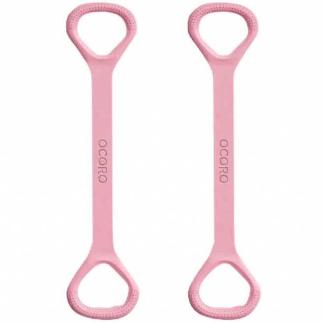 오코로 고탄력 요가 필라테스 스트레칭 밴드, 핑크, 2개