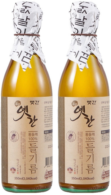 옛간 들기름, 350ml, 2개