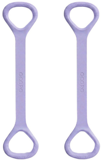 오코로 고탄력 요가 필라테스 스트레칭 밴드, 퍼플, 2개