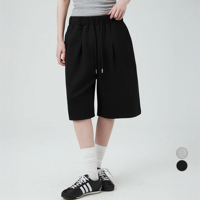 ELLEPARIS 여성용 프리미엄 실키 코튼 에어리 버뮤다 쇼츠