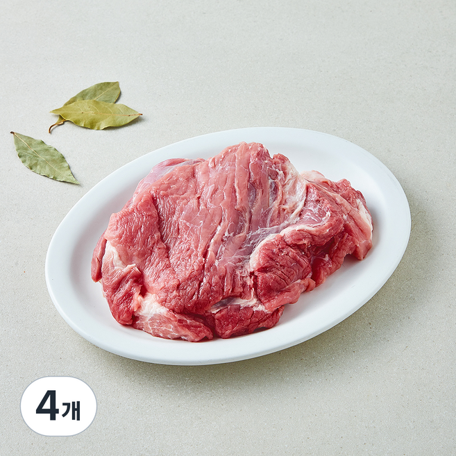 포크밸리 앞다리 1등급이상 수육용 (냉장), 4개, 600g