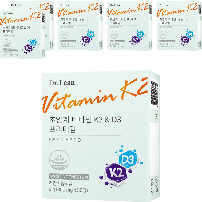 닥터린 초임계 비타민K2 & D3 프리미엄, 30정, 6개