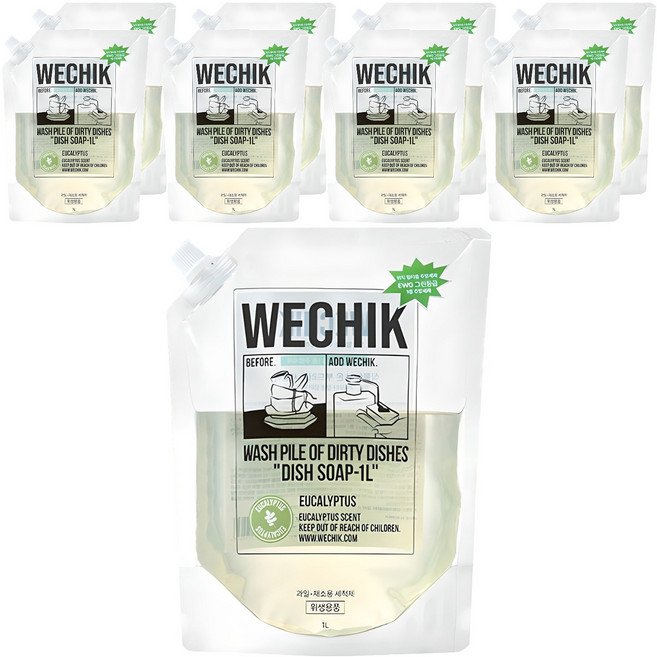 위칙 멀티플 주방세제 리필, 9개, 1L