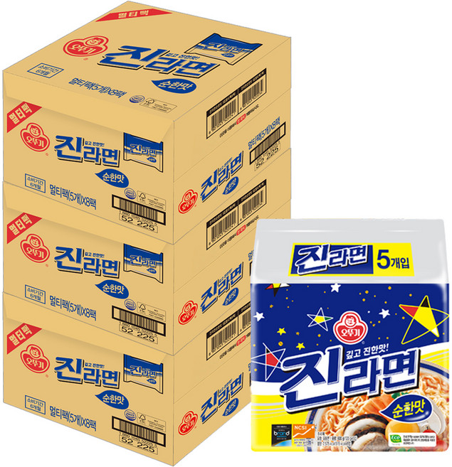 오뚜기 진라면 순한맛 120g, 120개