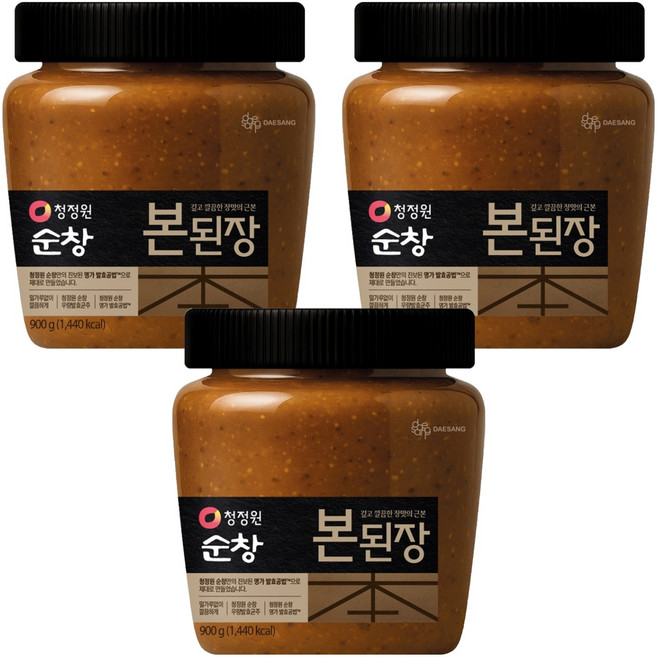 청정원순창 본된장, 900g, 3개