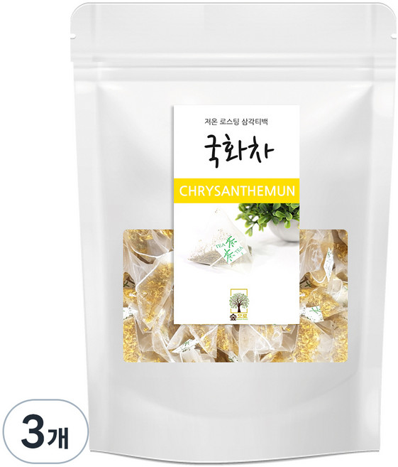 숲으로 저온 로스팅 삼각티백 국화차, 500mg, 100개입, 3개