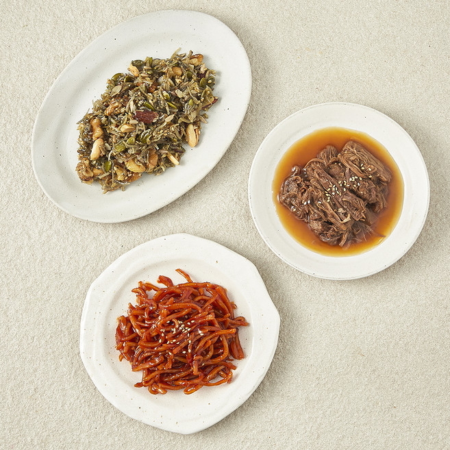 도들샘 소고기장조림 140g + 진미채 90g + 호두멸치조림 90g 밑반찬 3종 A세트, 320g, 1세트