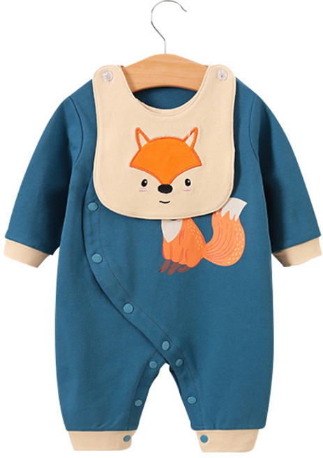 맘스케어 애니멀턱받이 풀스냅우주복