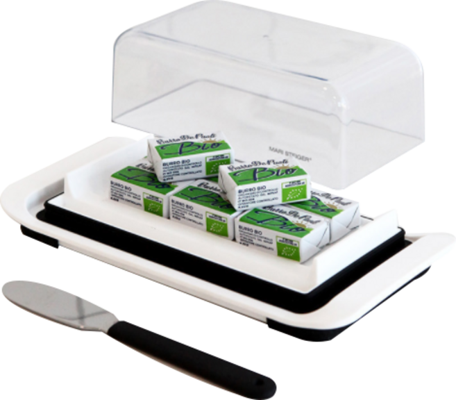 마리슈타이거 버터&치즈 보관용기 + 버터디쉬 나이프, 1세트