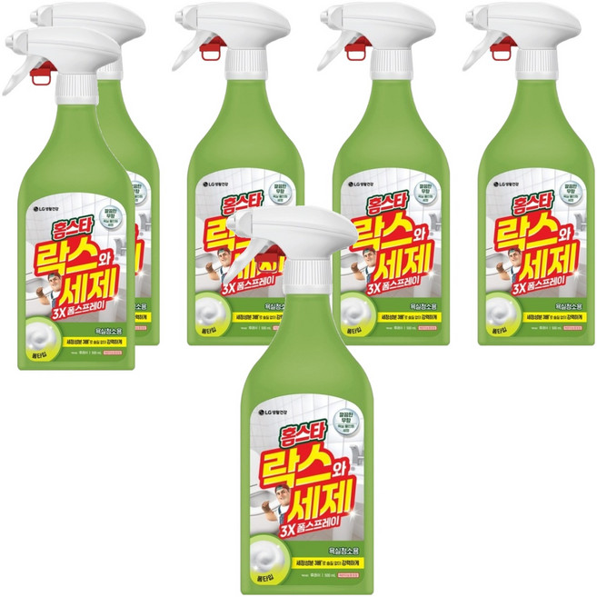 홈스타 락스와 세제 폼 스프레이 후레쉬 욕실청소용, 500ml, 6개