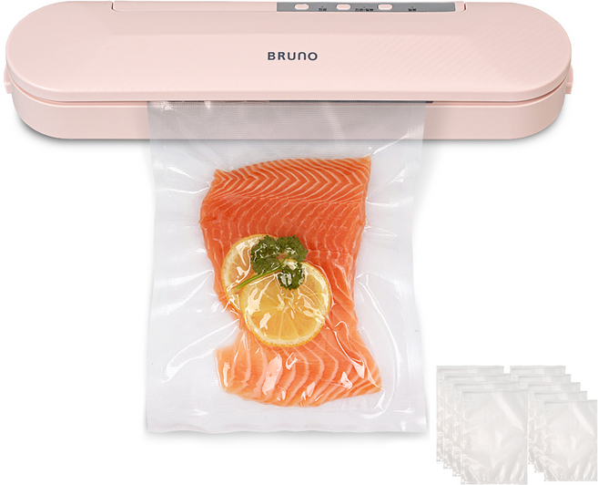 BRUNO 진공포장기 VSC-2101P + 비닐백 20 x 30 cm 5장 + 17 x 25 cm 5장