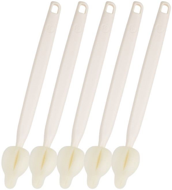 베이비앤아이 크림 롱 젖꼭지솔 5종 세트, 1세트, 버터크림