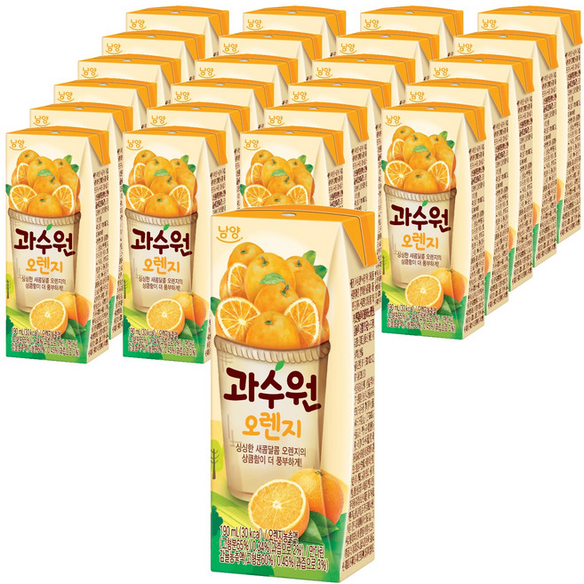 남양과수원 오렌지, 190ml, 24개