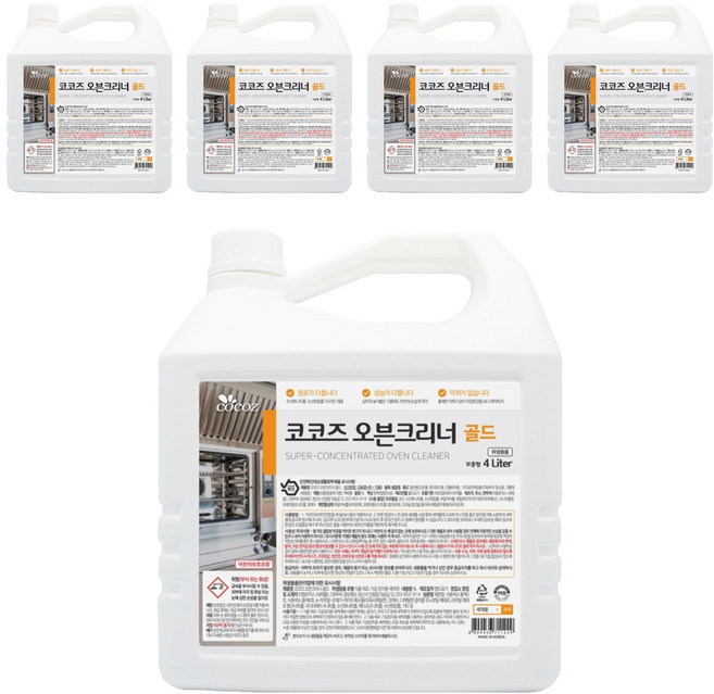 코코즈 오븐크리너 골드, 4L, 5개