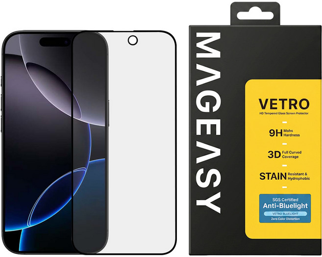 MAGEASY Vetro BlueLight 抗藍光鋼化玻璃保護膜, 1個