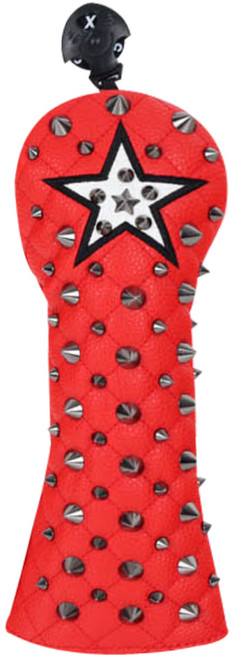 스테이트어패럴 스타 스터드 헤드커버, 페어웨이우드 + 라이트레드, 1개