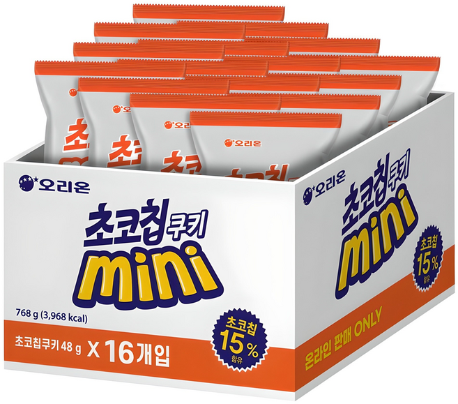 오리온 초코칩 쿠키 미니, 48g, 16개