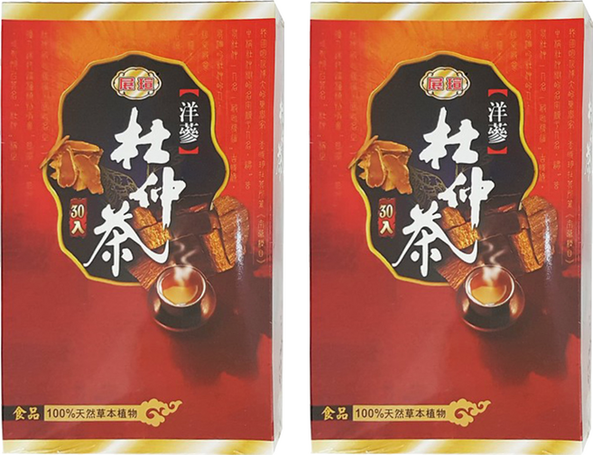 展瑄 杜仲茶, 4g, 30包, 2盒