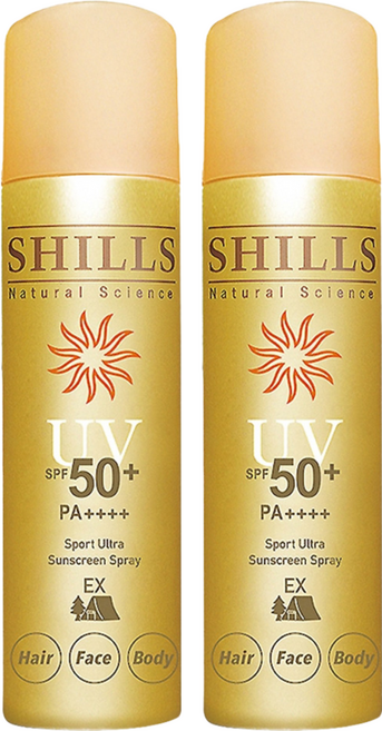 SHILLS 舒兒絲 保濕防曬冰鎮噴霧 修護防禦 咖色, 180ml, 2罐