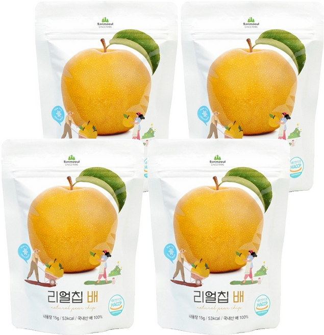 산마을 리얼칩 배, 15g, 4개