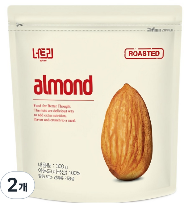 너트리 볶음 아몬드, 300g, 2개