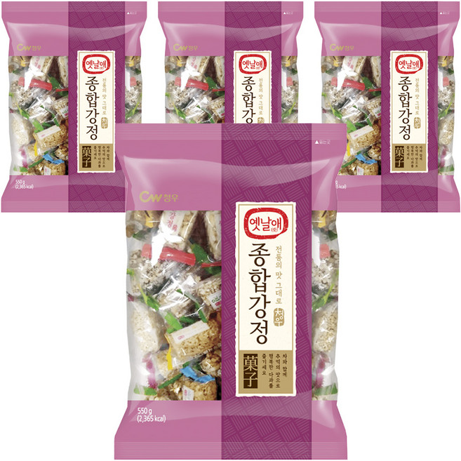 청우식품 옛날애 종합강정, 550g, 4개