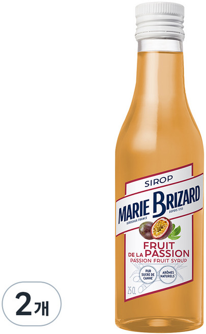 마리브리자드 패션프루츠 시럽, 250ml, 2개