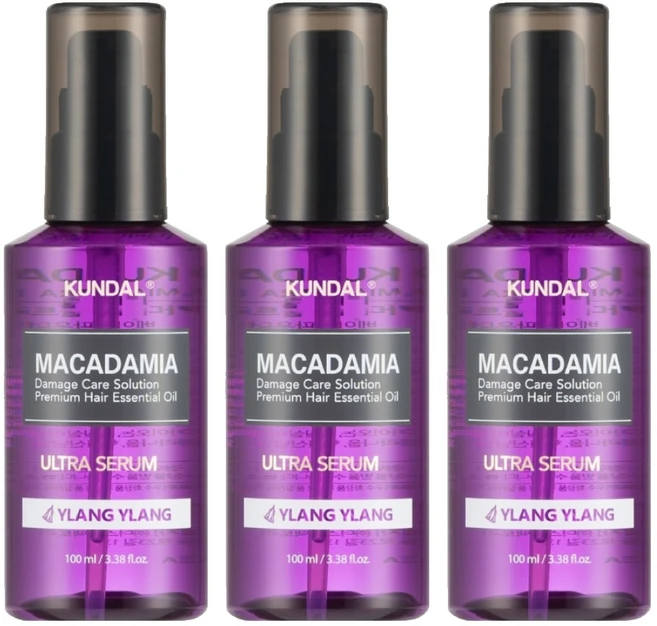 쿤달 마카다미아 울트라 헤어 세럼 일랑일랑향, 100ml, 3개 - 쿠팡