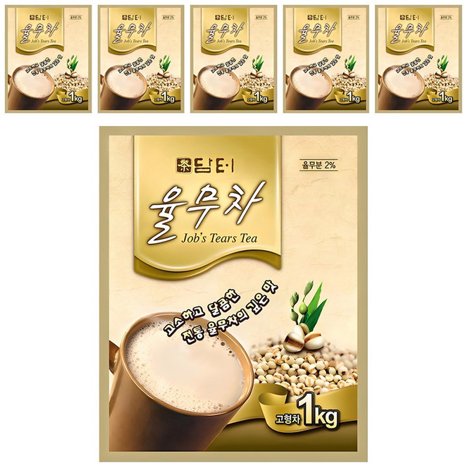 담터 율무차 자판기용, 1kg, 1개입, 6개