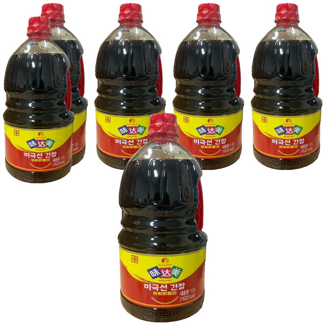 미달미 신호 위다미 미극선 양조간장, 6개, 1.8L
