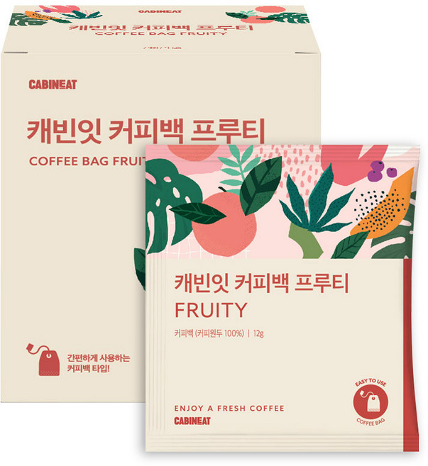캐빈잇 커피백 프루티 원두 티백 커피, 12g, 7개입, 1개