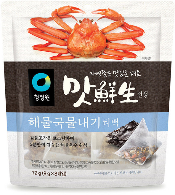 대상 맛선생해물국물내기티백, 72g, 1개