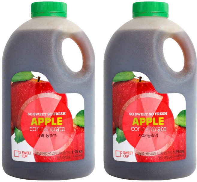 스위트컵 사과 농축액, 2개, 1.95kg
