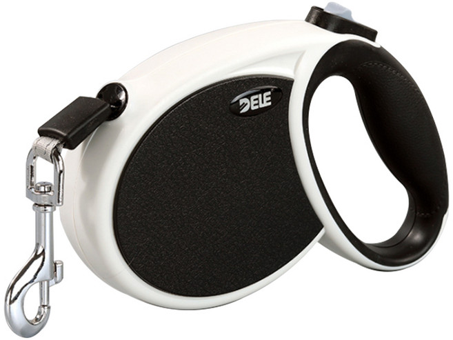 세이코코아 중형 대형견 자동줄 5m, 블랙, 1개